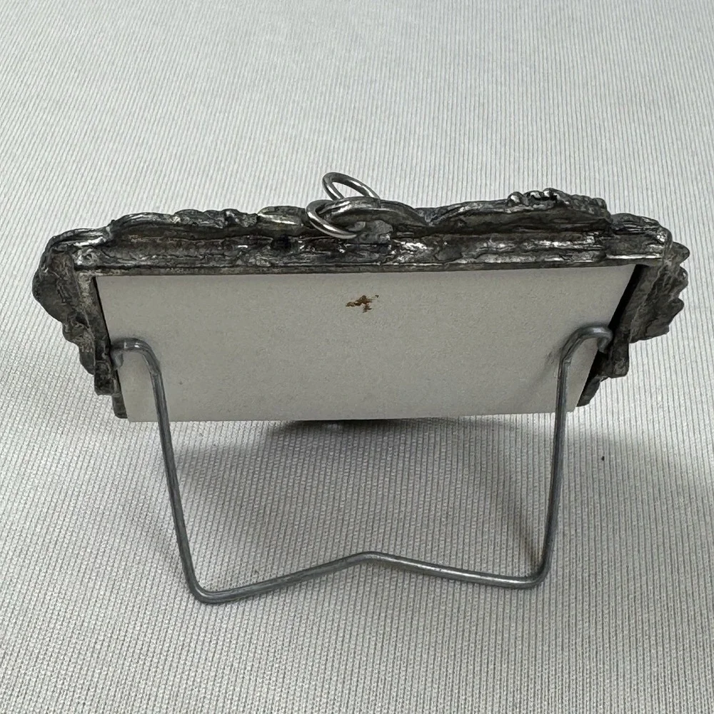 Vintage Anthropologie Pewter Heart Tabletop Mirror Arthur Court 1991‎
